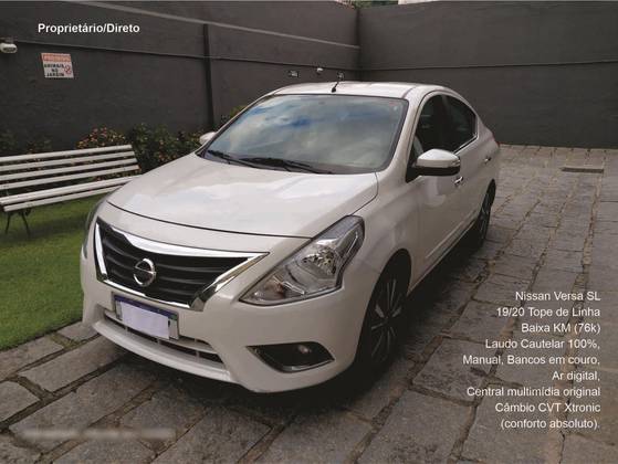NISSAN VERSA 1.6 16V FLEXSTART SL 4P XTRONIC NISSAN VERSA 1.6 16V FLEXSTART SL 4P XTRONIC